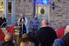 Vicar of Newport delivering VE Day service